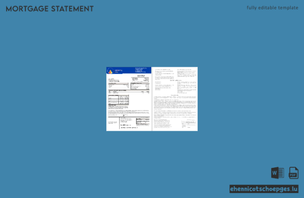 Uganda Centenary Bank Hypothekenabrechnung in Word- und PDF-Formaten – Beispielvorschau
